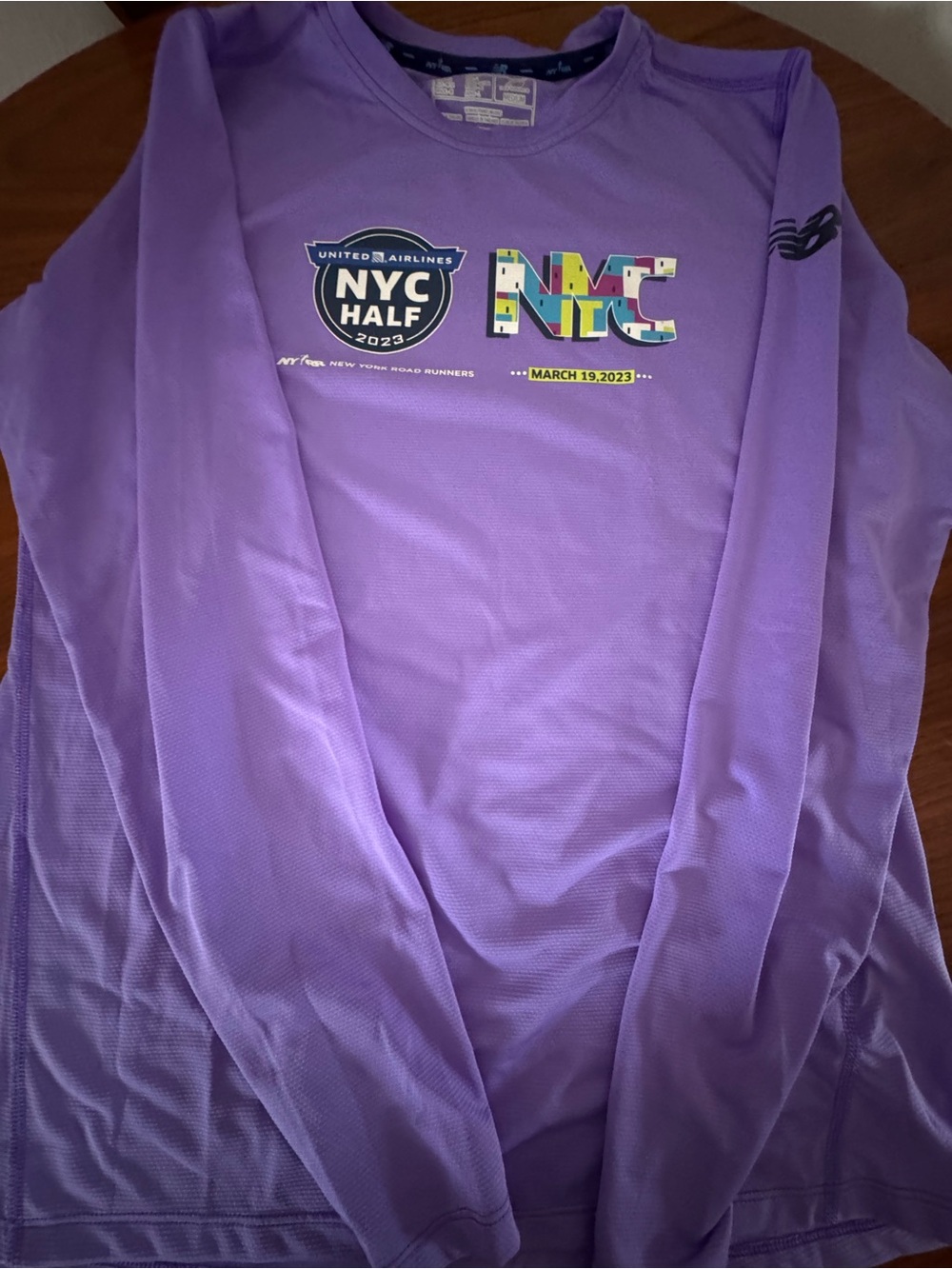 NYC Half 2023 Purple New Balance Participant Long Sleeve